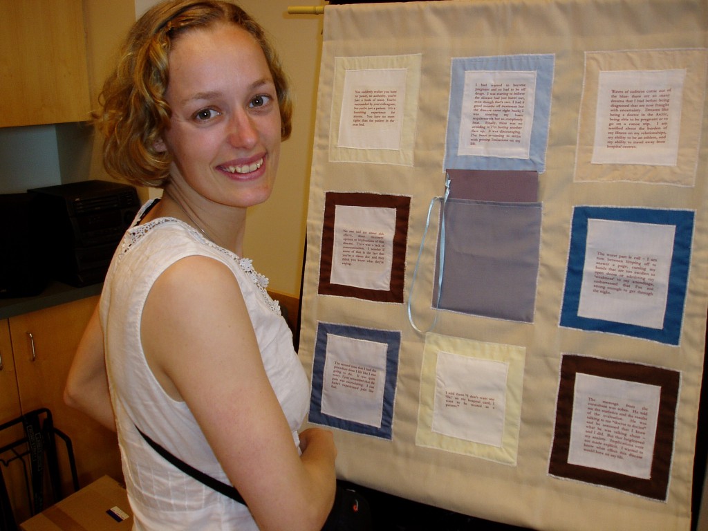 centering ourselves as patients, quilt medical collaboration with Dr. Suzanne Watters