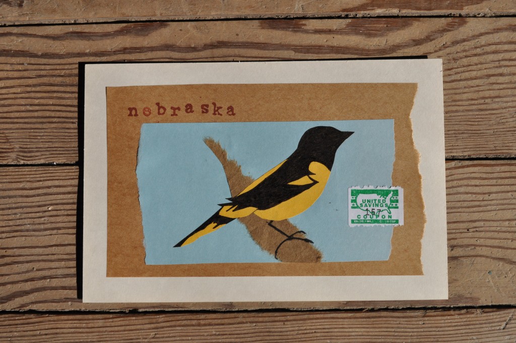 oriole, nebraska paper art