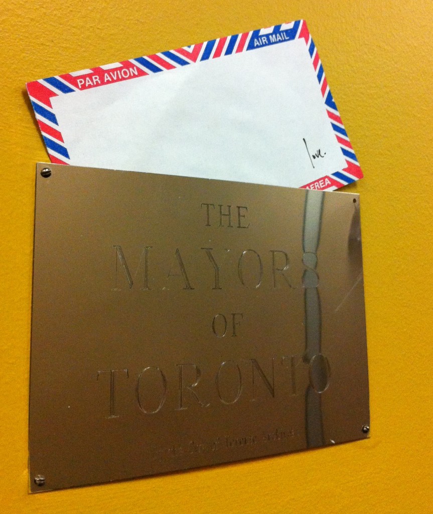 love lettering project, toronto mayor