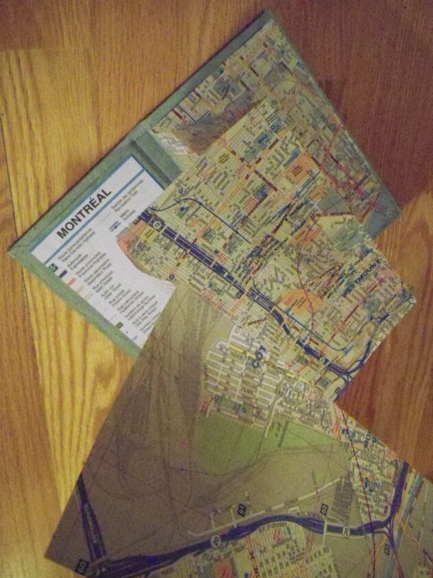map of montreal, comission, hand-bound by Lindsay Zier-Vogel