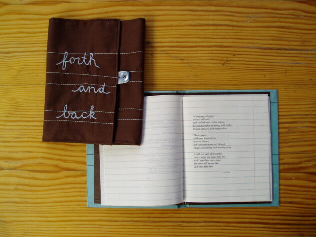 forth and back, hand-bound book by Lindsay Zier-Vogel