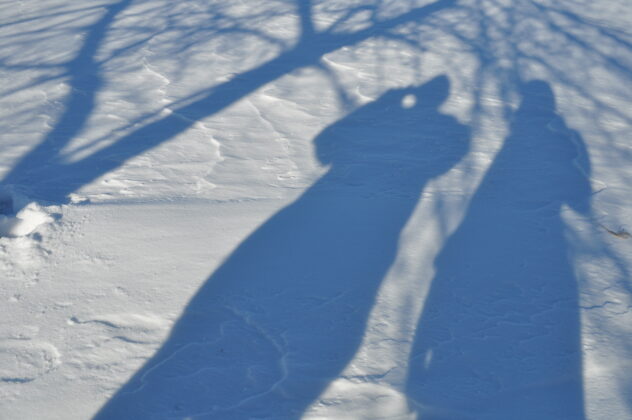 lindsay and dad, shadows, january 2011