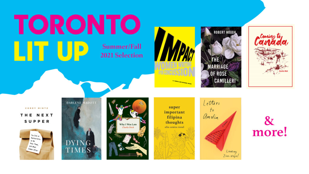 Toronto Lit Up summer fall 2021 book titles